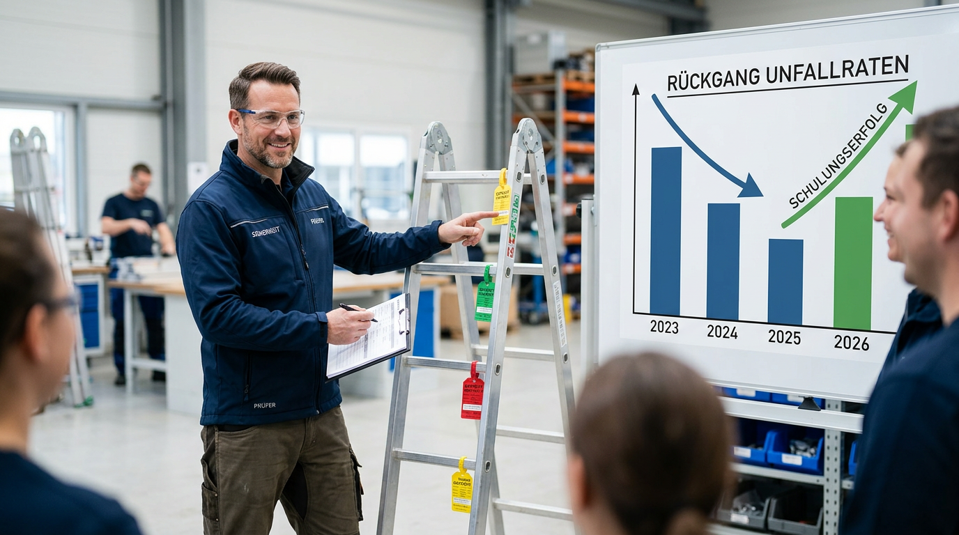 Typische Prüfpunkte bei Leitern und Tritten