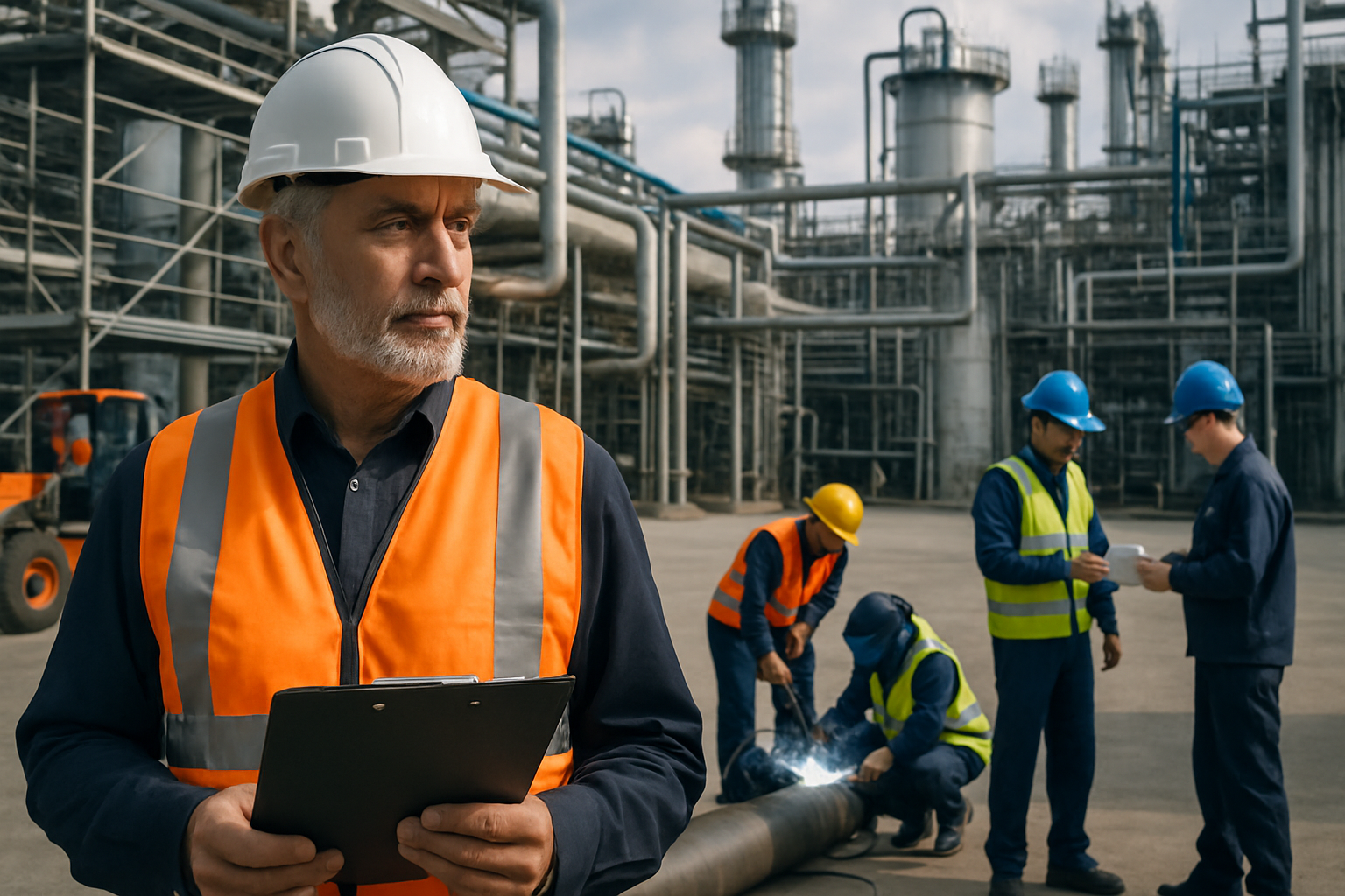 Fremdfirmenkoordinator bei der Arbeit
