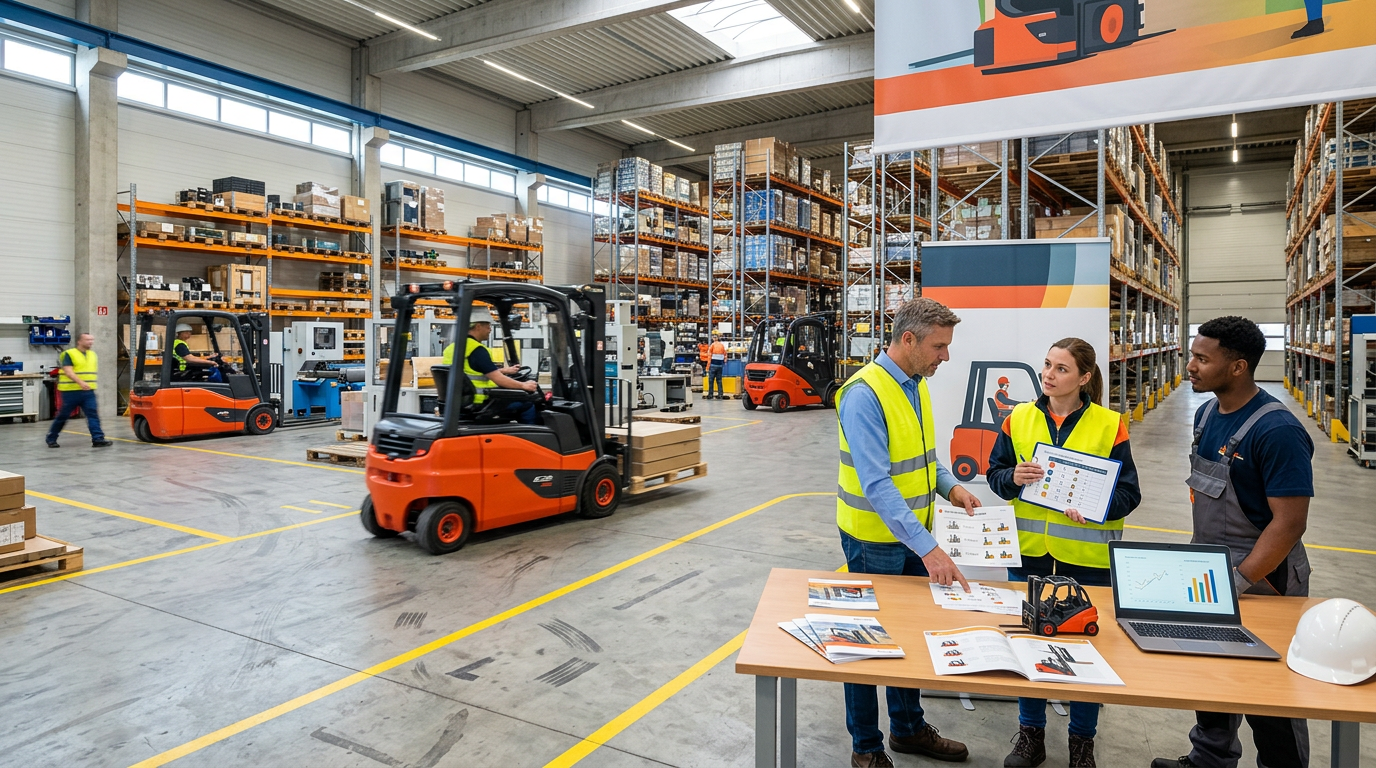 Moderne Gabelstaplerschulung mit Theorie und Praxis