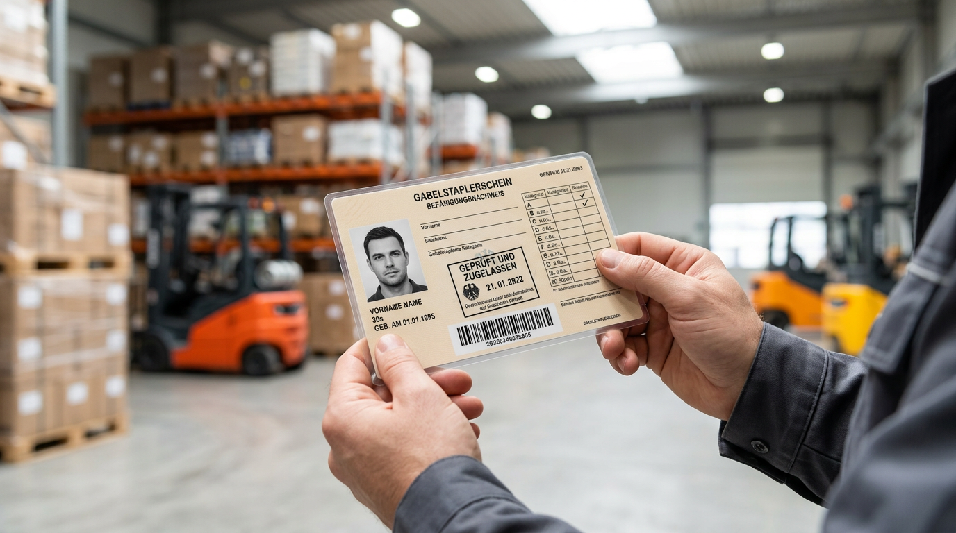 Jährliche Unterweisung für Staplerfahrer im Betrieb