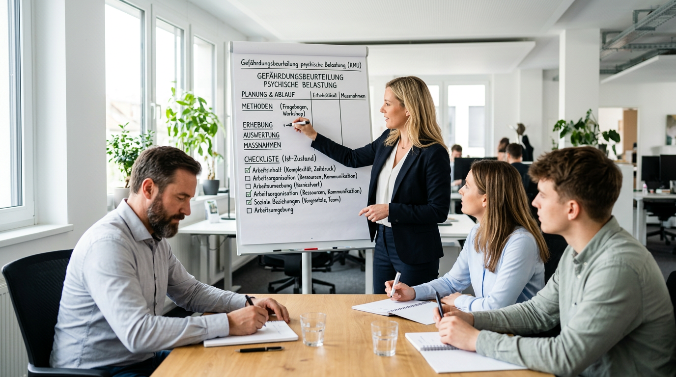 Gefährdungsbeurteilung psychische Belastung in der Praxis – strukturierter Ablauf