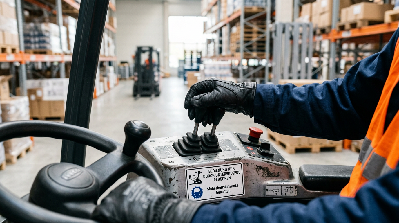 Staplerfahrer-Team bei einer Inhouse-Schulung im Betrieb