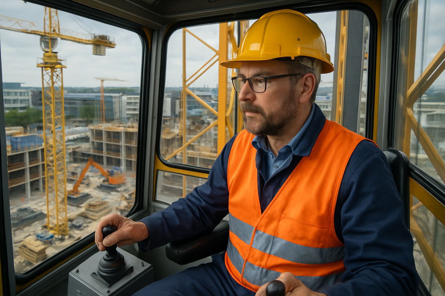 Kranführer bei der Arbeit