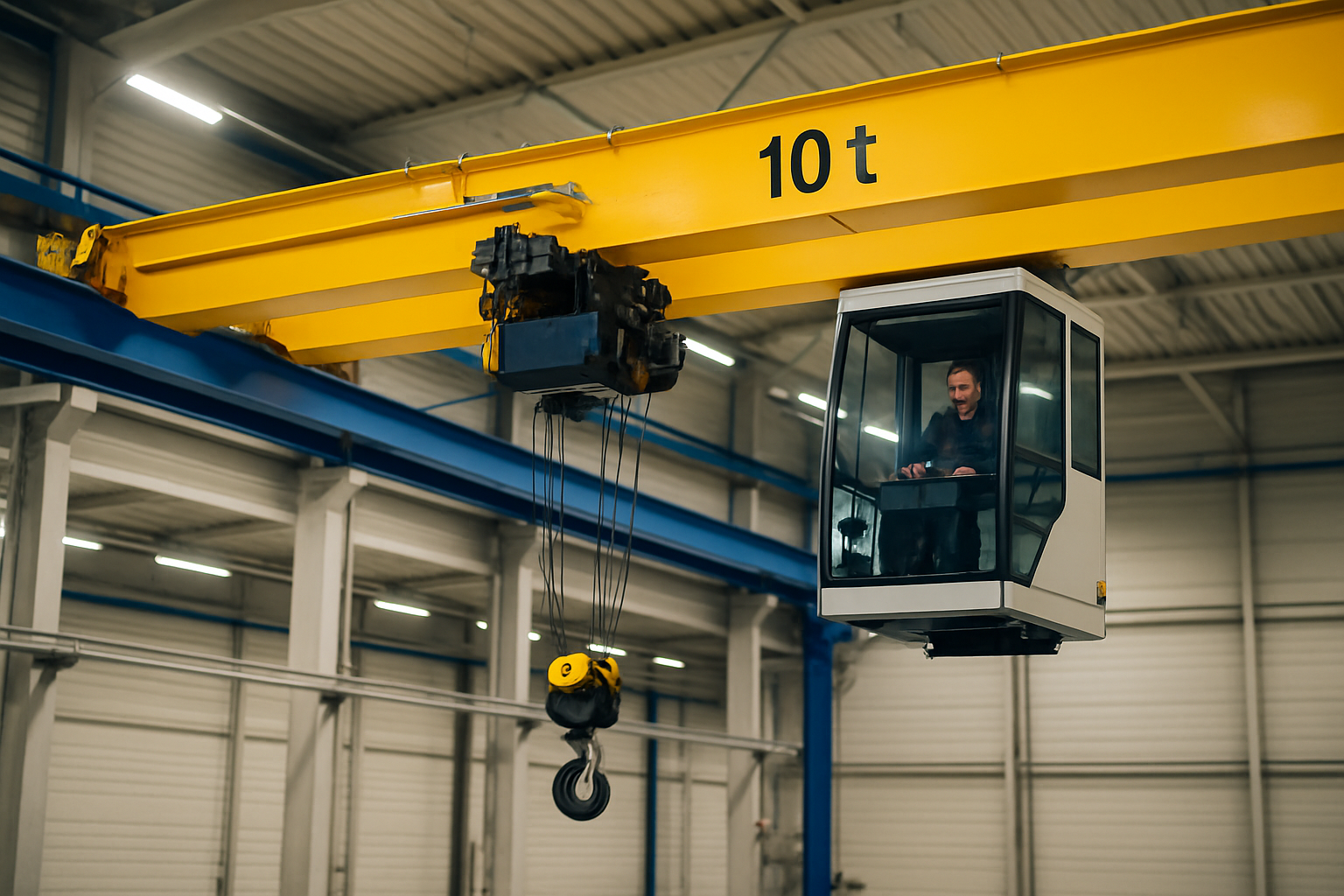 Hallenkran in Betrieb