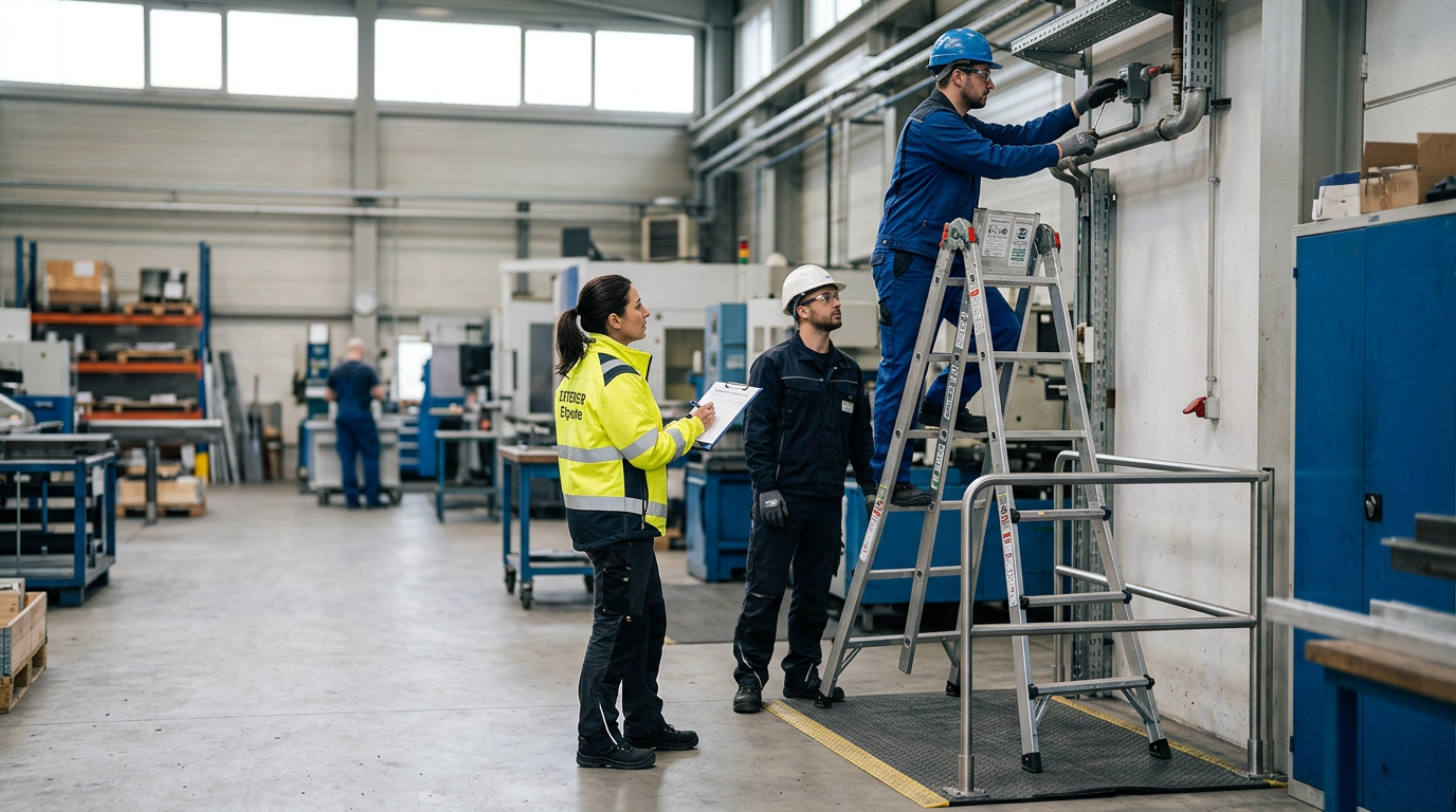 Moderne Arbeitssicherheit: Leiterprüfung im Betrieb durch externe Experten