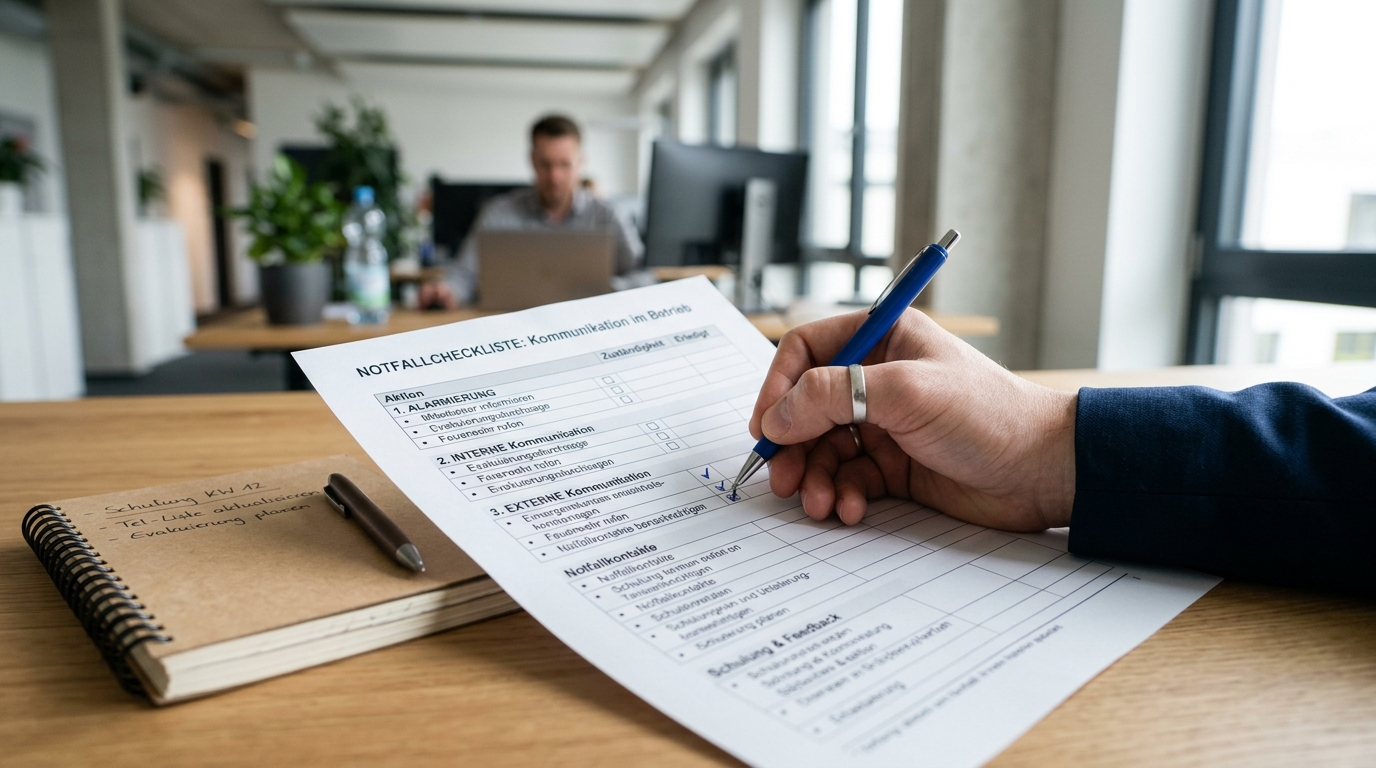 Praxisnahe Schulung zur Notfallkommunikation im Betrieb