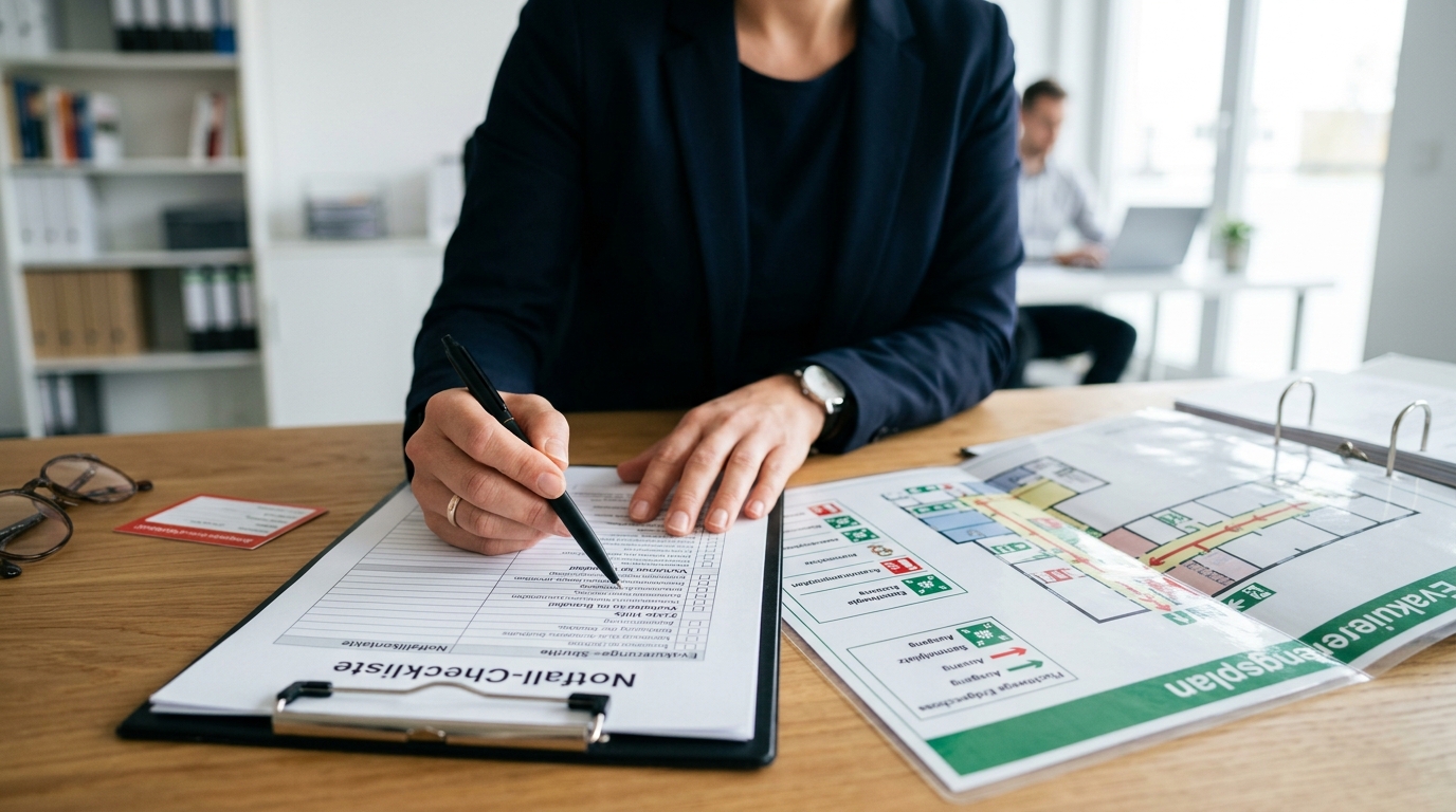 Notfallplan erstellen — Checkliste fuer den Betrieb