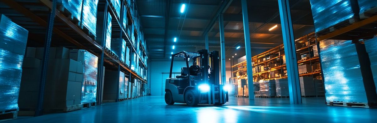 Stapler im Lager mit blauen farben