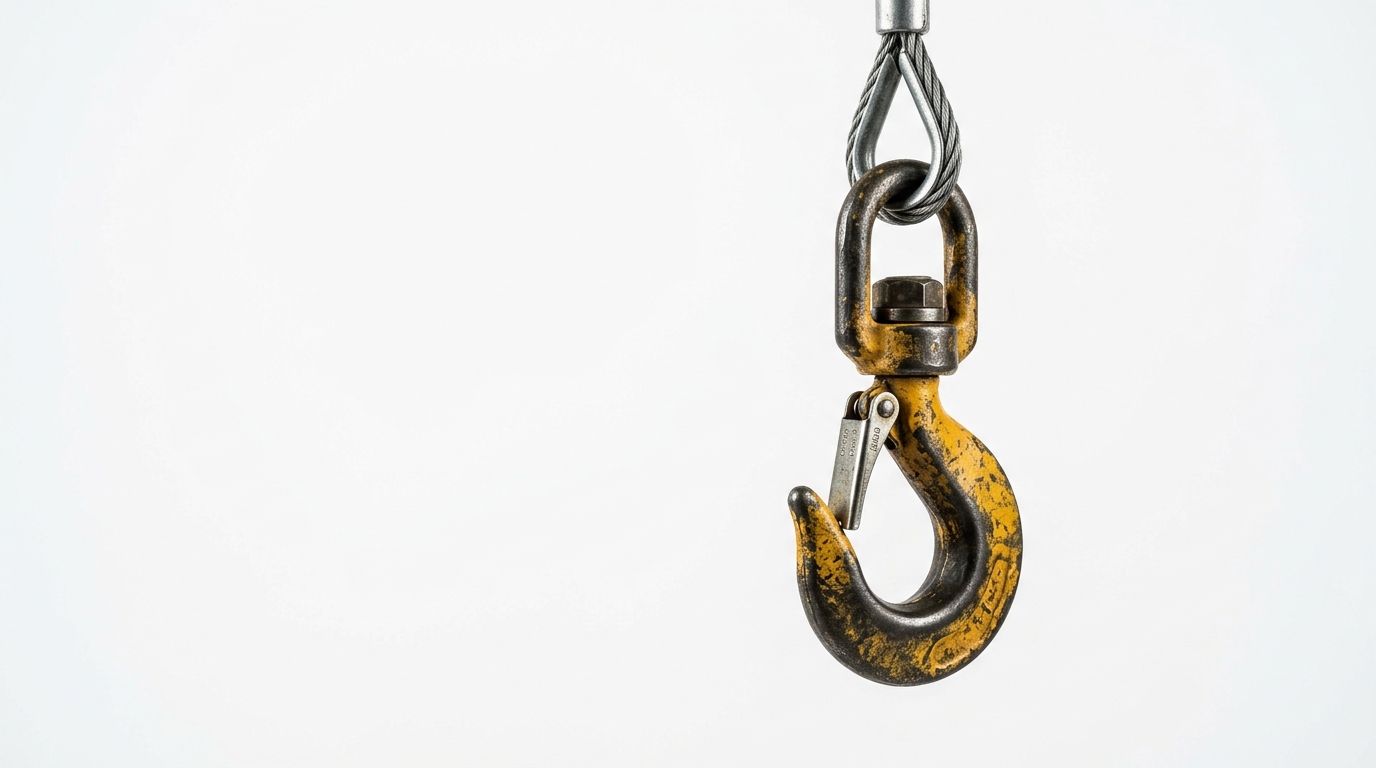 Industriearbeiter bei der Inspektion eines Brückenkrans in einer Produktionshalle