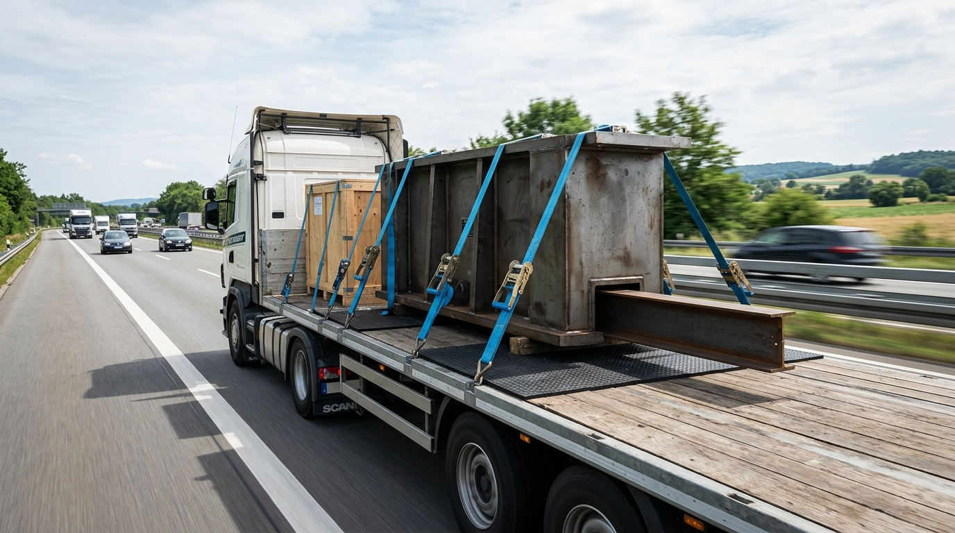 Checkliste zur Kombination von Zurrgurten und Antirutschmatten bei schwerer Fracht